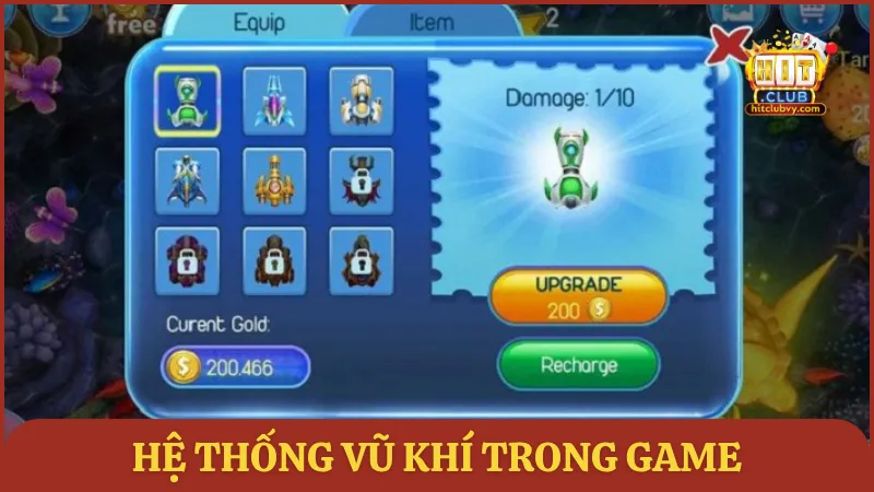 Hệ thống vũ khí trong game