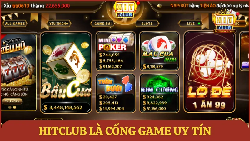 HITCLUB là cổng game uy tín