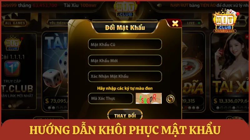 Hướng dẫn khôi phục mật khẩu trên HITCLUB