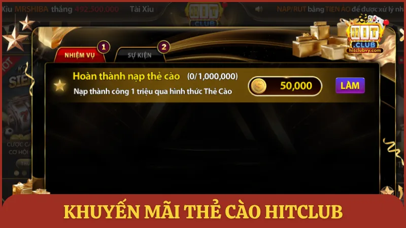 Khuyến mãi thẻ cào HITCLUB