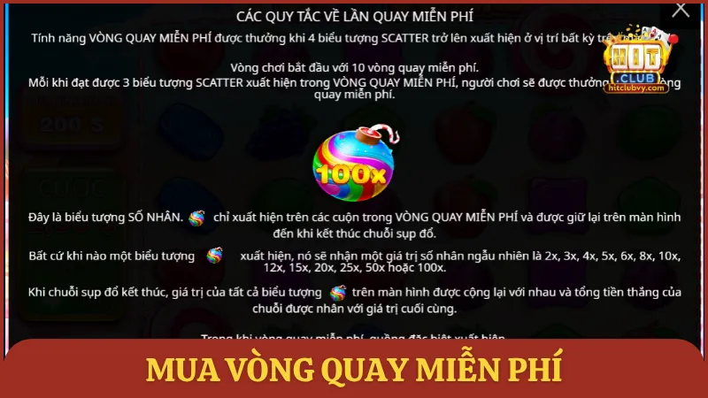 Mua vòng quay miễn phí