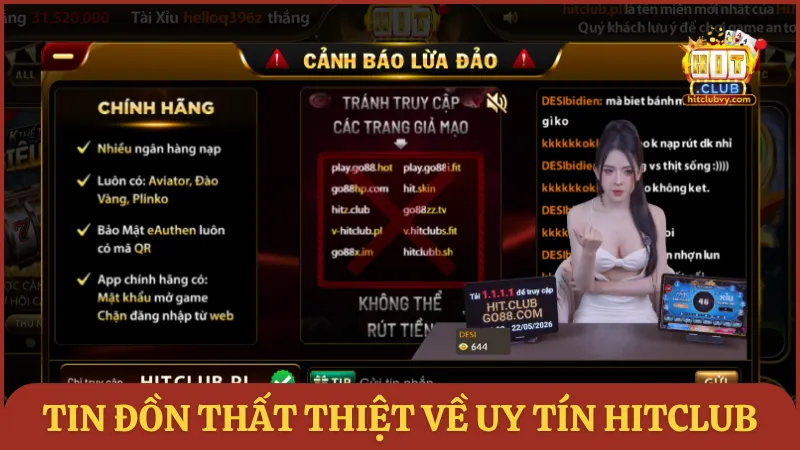 Tin đồn thất thiệt về uy tín HITCLUB